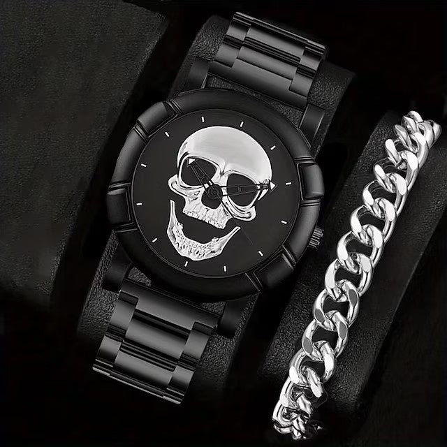Mens Business Gift Necklace And Watch Set